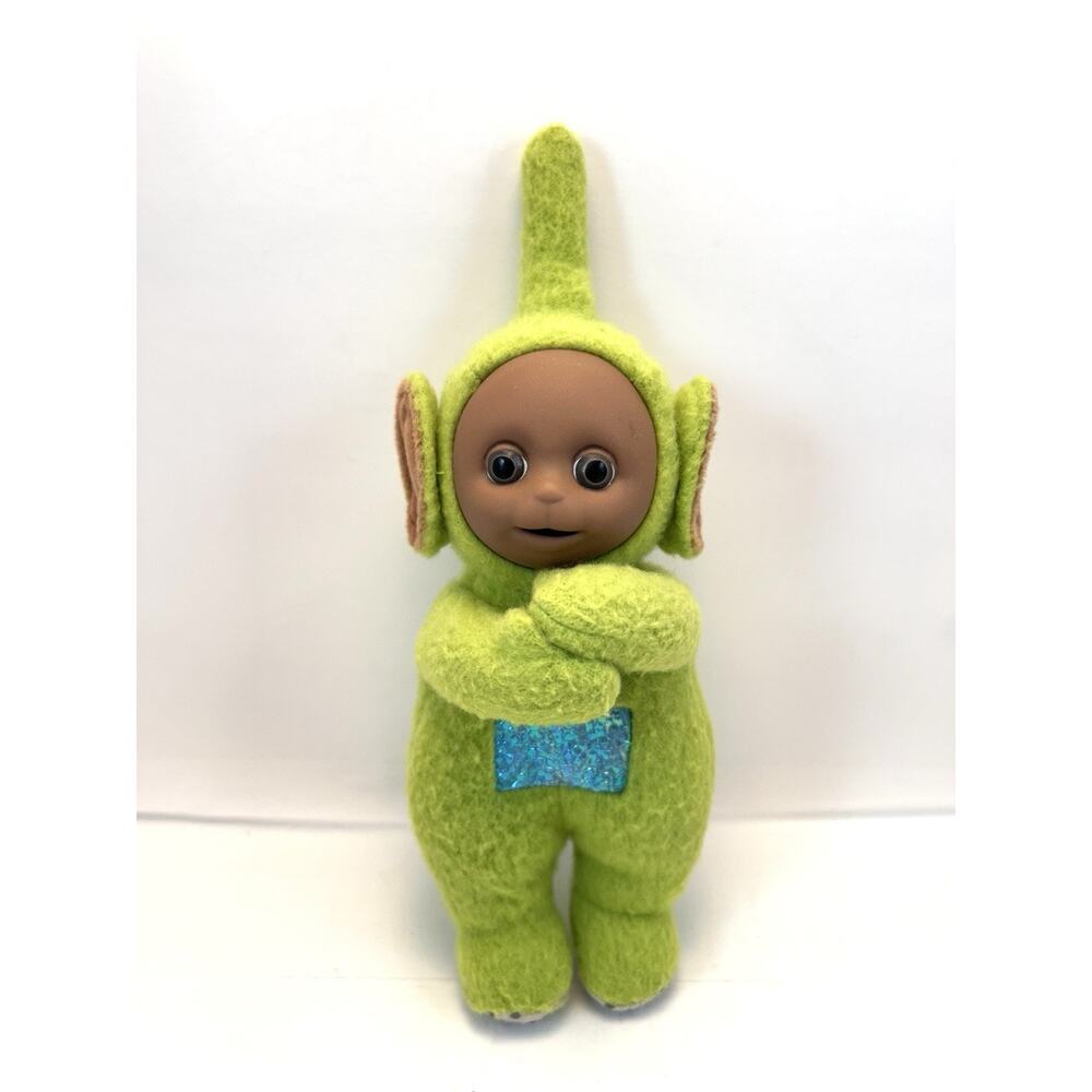 Vintage 1996 Teletubbies Mini Hug Me Dipsy Plush Stuffed Animal‎ Green Squeeze